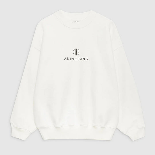 Anine Bing | Sweatshirt | Jaci Monogram, ivory