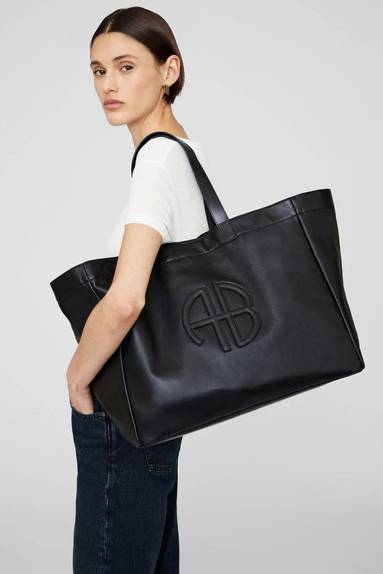 Shopper | Anine Bing One Large Rio Tote, black recycled