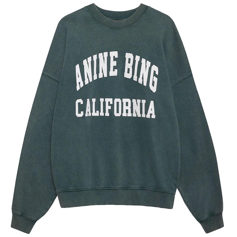 Anine Bing | Miles Sweatshirt, washed dark sage
