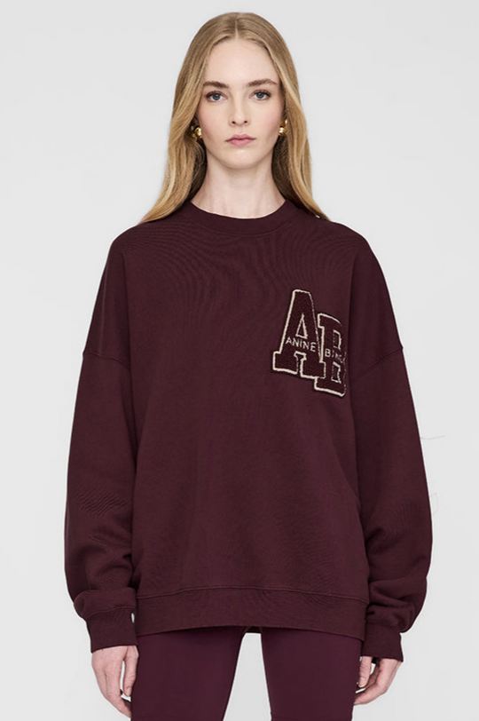 Anine Bing Miles Oversized Sweatshirt Letterman – Tidløs Komfort og Stil