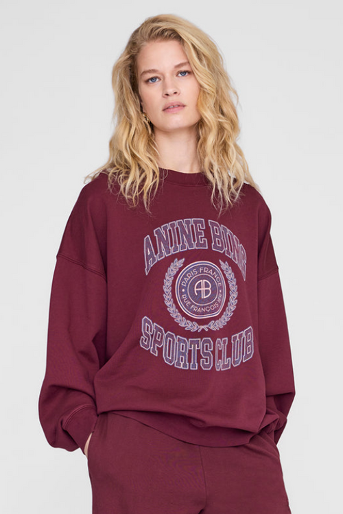 Anine Bing | Sweatshirt | Miles collegiate, burgundy