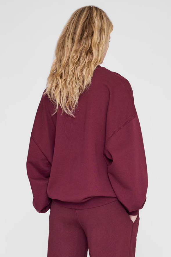 Anine Bing Miles sweatshirt i burgundy med collegelogo