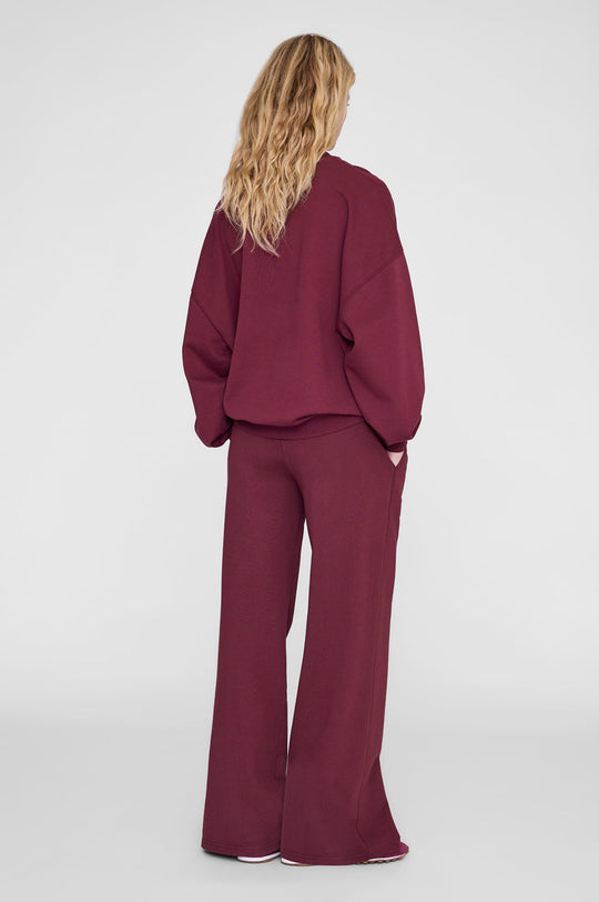 Anine Bing Miles sweatshirt i burgundy med collegelogo