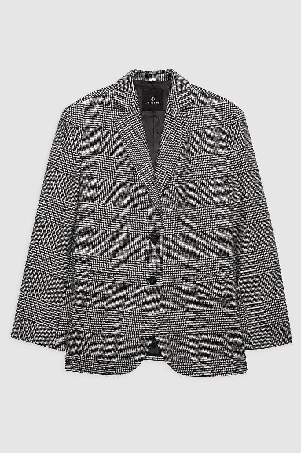 Anine Bing | Blazer | Quinn, black and grey plaid