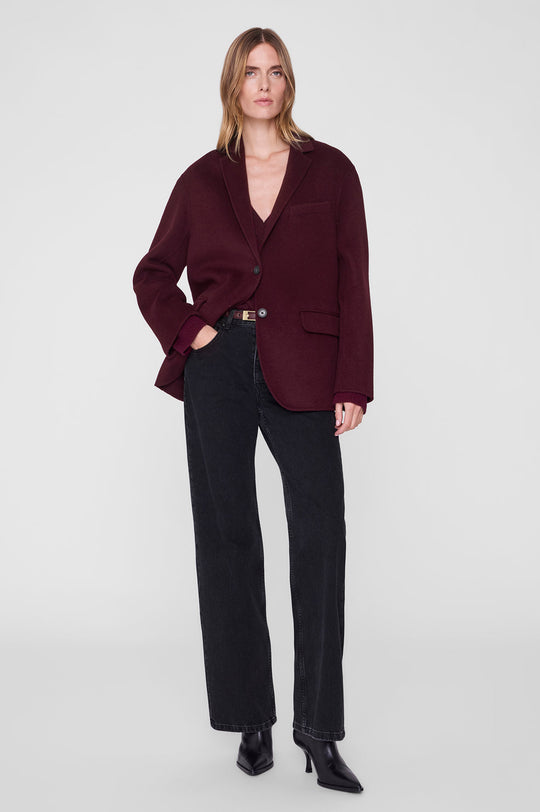 Anine Bing Quinn Blazer i burgundy