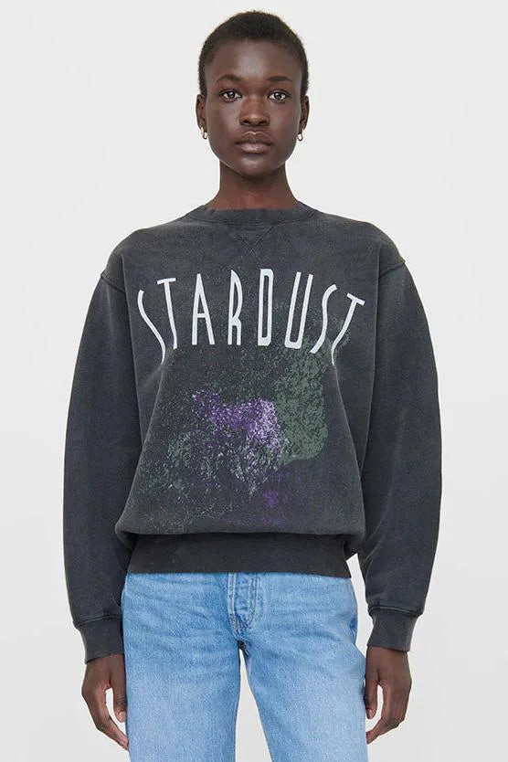 Sweatshirt | ANINE BING Ramona Stardust, washed black