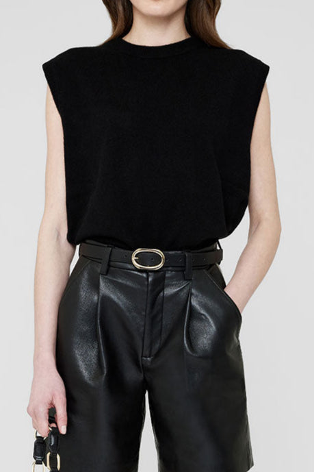 Anine Bing | Bælte | Small Signature Link Belt, black – Cassandra