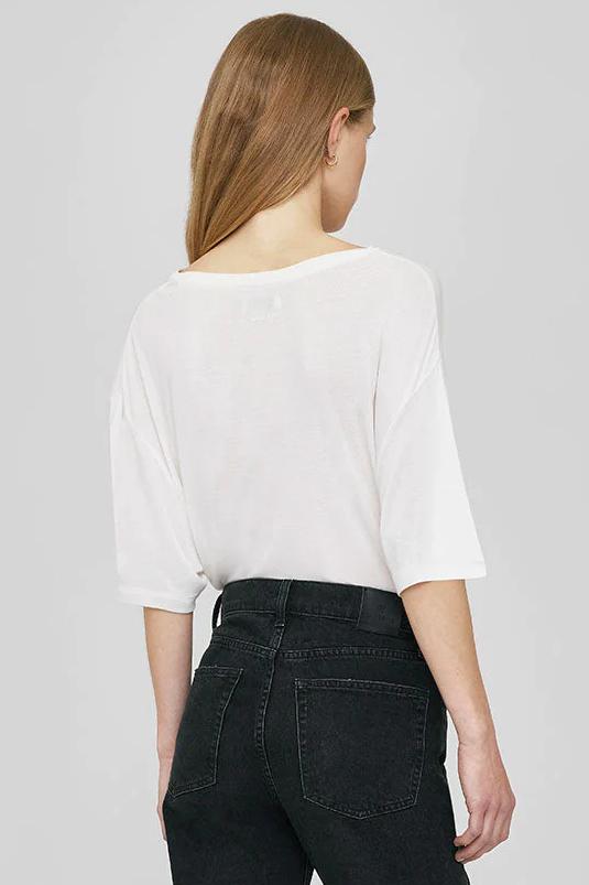 T-shirt | ANINE BING Vale Tee, off white cashmere blend