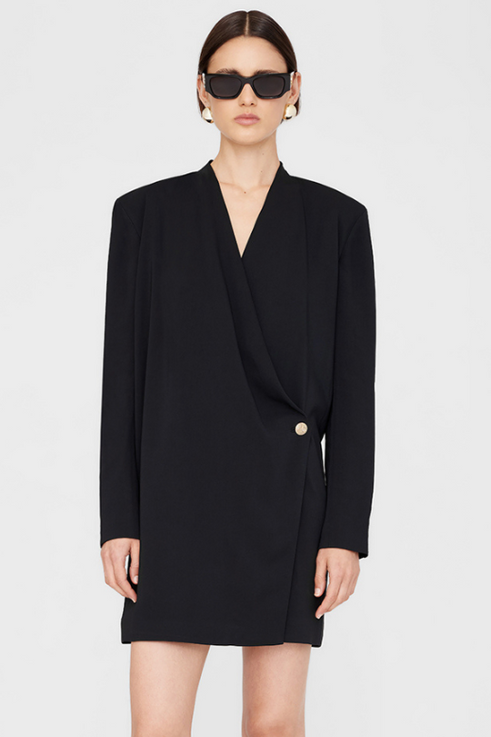 Anine Bing | Kjole | Venice Long Sleeve Mini Dress, black