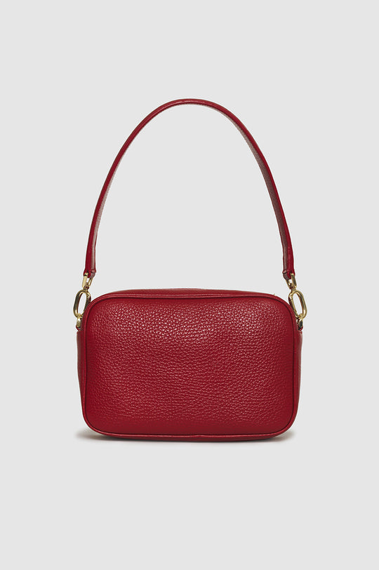 Anine Bing Lili Bag – elegant håndtaske i blødt læder med aftagelige stropper, lynlåslukning og monogramdetalje. 
