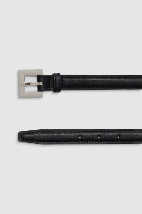 Anine Bing | Bælte | Nicola Belt, black with silvercolor