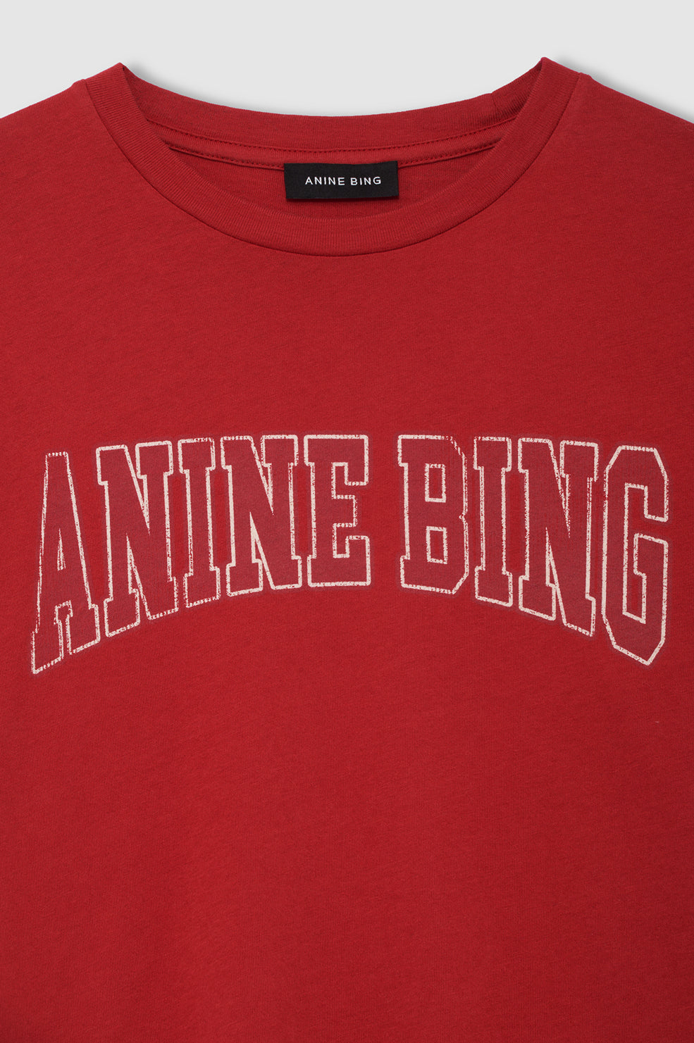 Anine Bing Shelly Tee i tango red i blød bomuld.