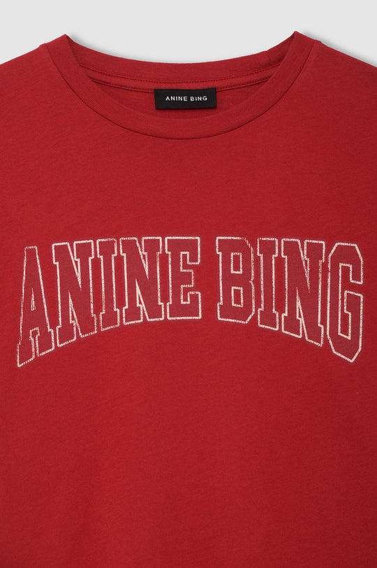 Anine Bing Shelly Tee i tango red i blød bomuld.