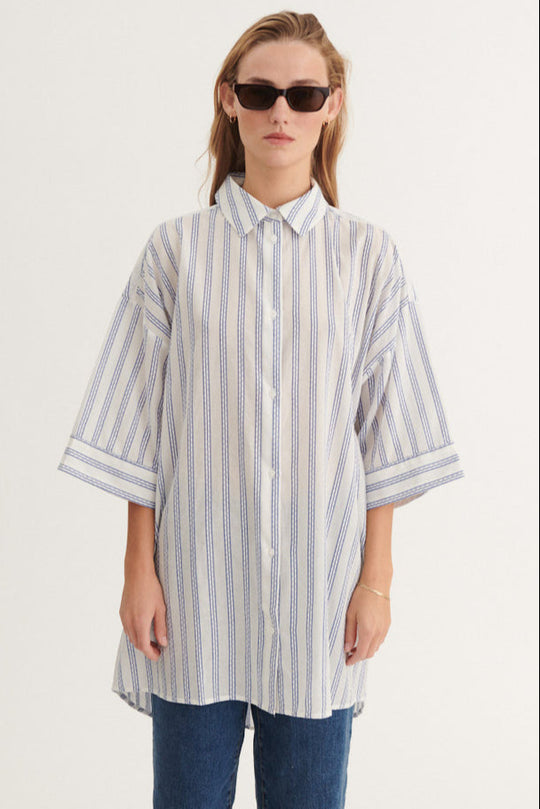 Basic Apparel | Skjorte | Ada Shirt, true navy/whisper white
