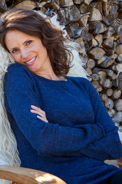 Gorridsen | Sweater | Afrodite Peru, midnight blue