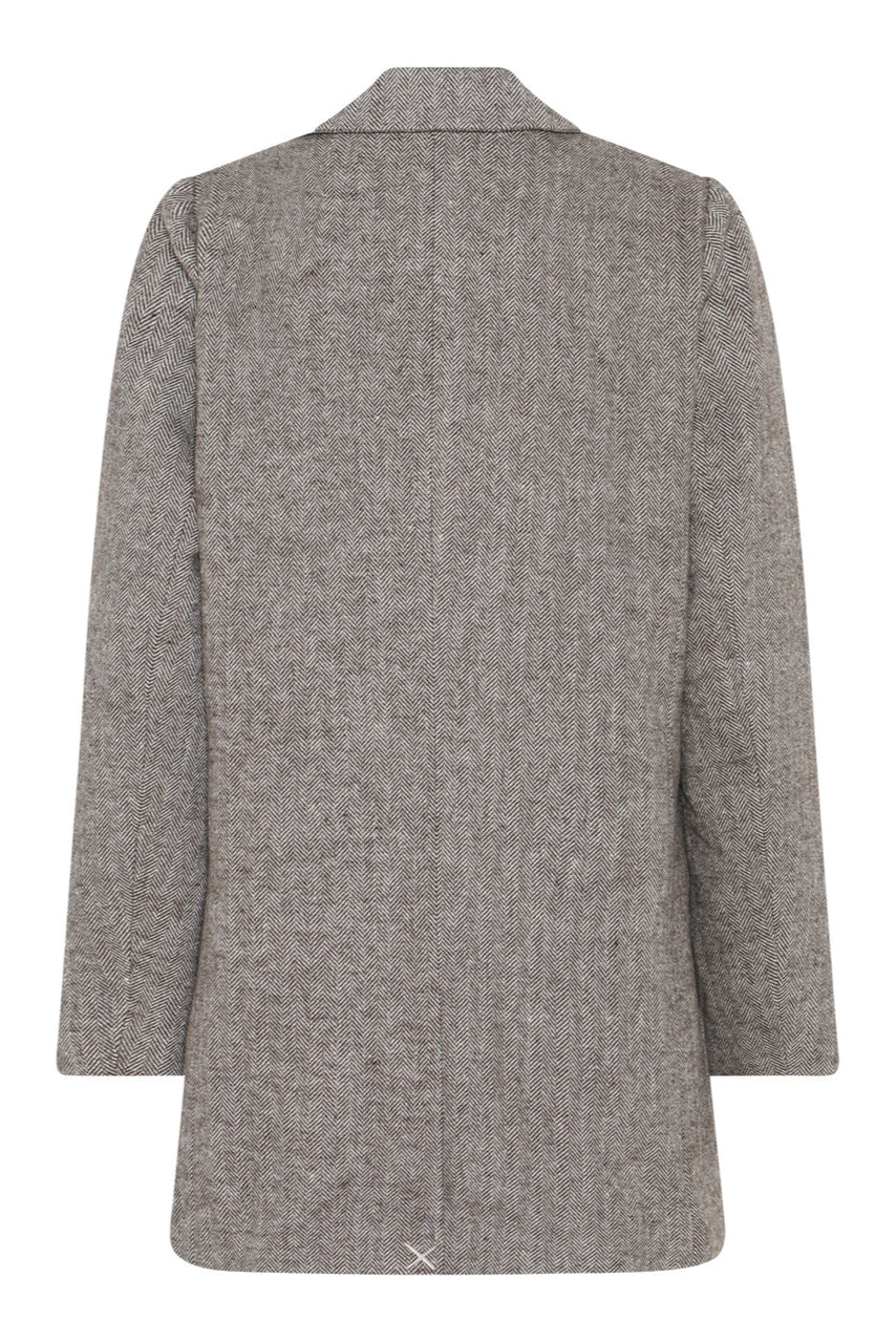 La Rouge Agnete Blazer – brun blazer med klassisk snit og foret inderside.
