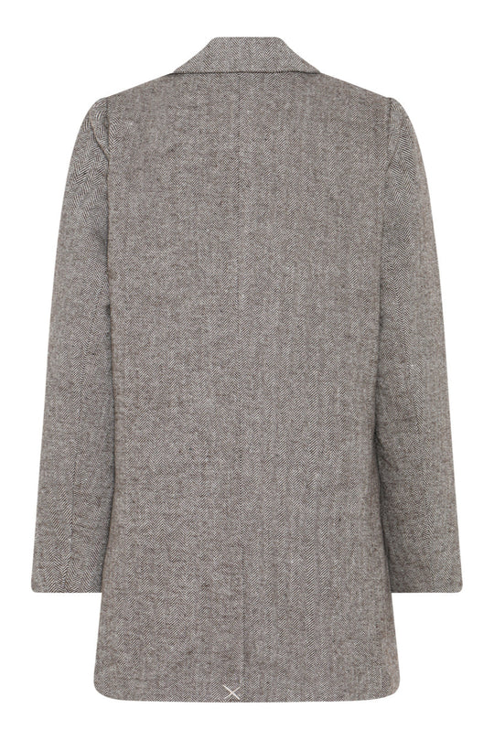 La Rouge Agnete Blazer – brun blazer med klassisk snit og foret inderside.
