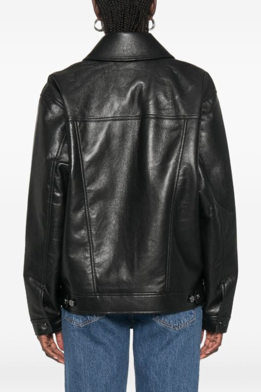Anine Bing Rory Jacket i sort recycled leather