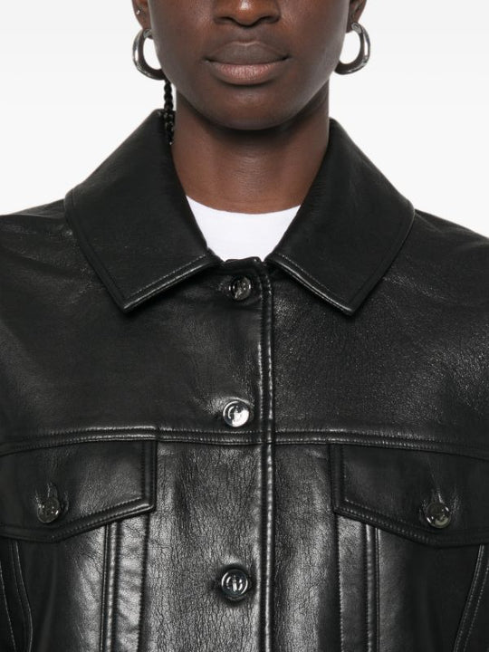 Anine Bing Rory Jacket i sort recycled leather