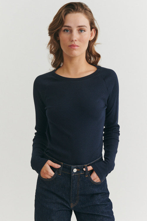 Basic Apparel | Langærmet t-shirt  | Arense LS Tee, sky captain