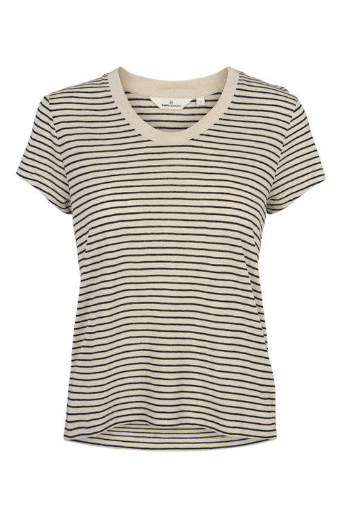 Basic Apparel Ashly SS Tee birch black – let T-shirt med rund hals og løs pasform.