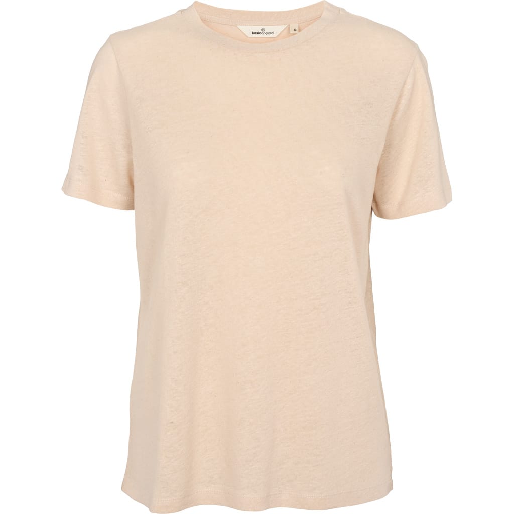 Basic Apparel Kalli Tee i smokey grey med rund hals og korte ærmer.