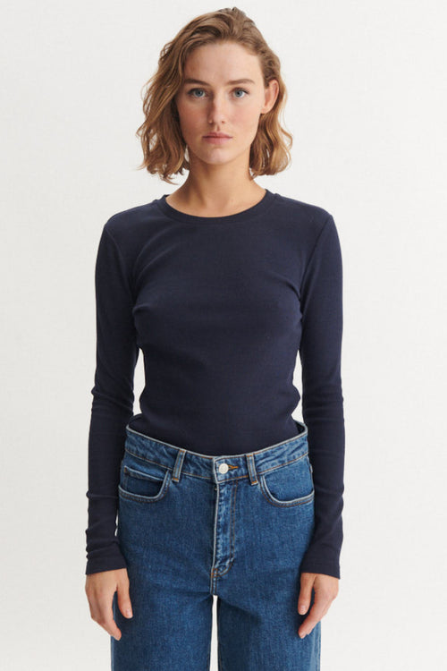Basic Apparel | Bluse | Ludmilla LS Tee, sky captain