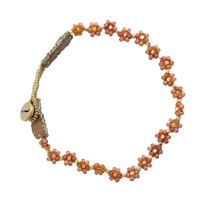IBU Jewels | Armbånd | Cap Flower, orange
