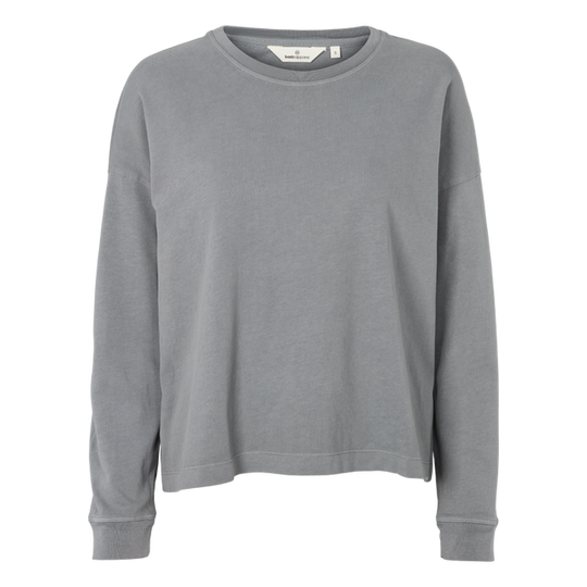 Basic Apparel Boni LS T-shirt poppy seed – langærmet tee i økologisk bomuld med løs pasform.