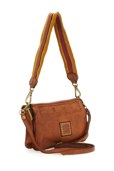 Campomaggi Agnese Small taske i cognac læder med crossbody rem og flere rum