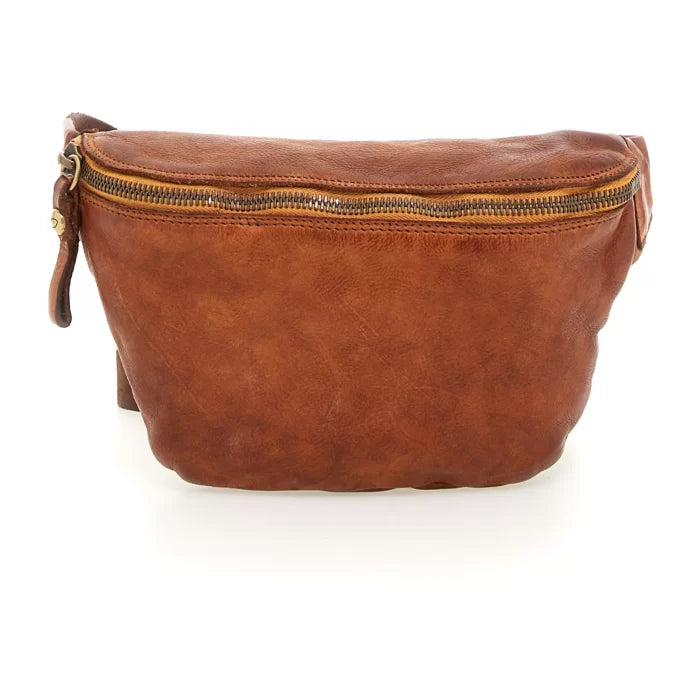 Campomaggi Santarcangelo Crossbody bæltetaske i cognac - Lædertaske med justerbar rem