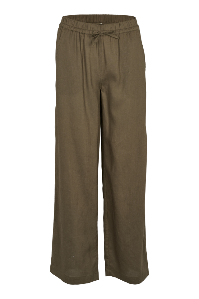 Basic Apparel Carina Pants – lette bukser med elastisk talje og løs pasform.