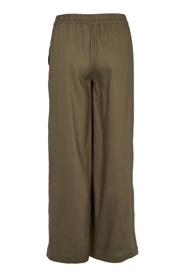 Basic Apparel Carina Pants – lette bukser med elastisk talje og løs pasform.