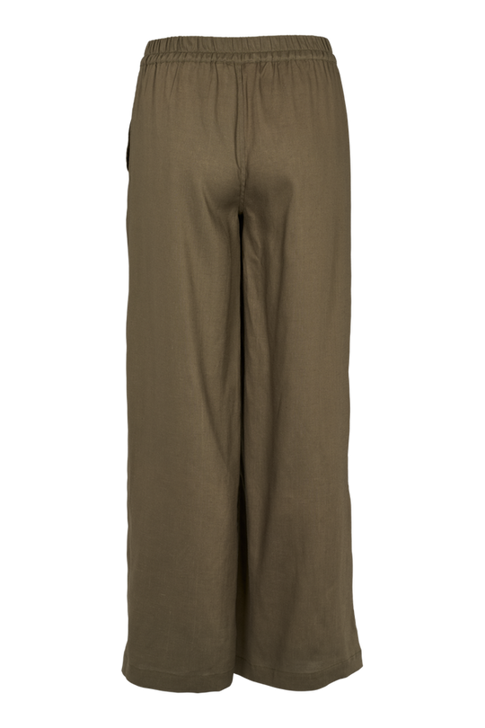 Basic Apparel Carina Pants – lette bukser med elastisk talje og løs pasform.