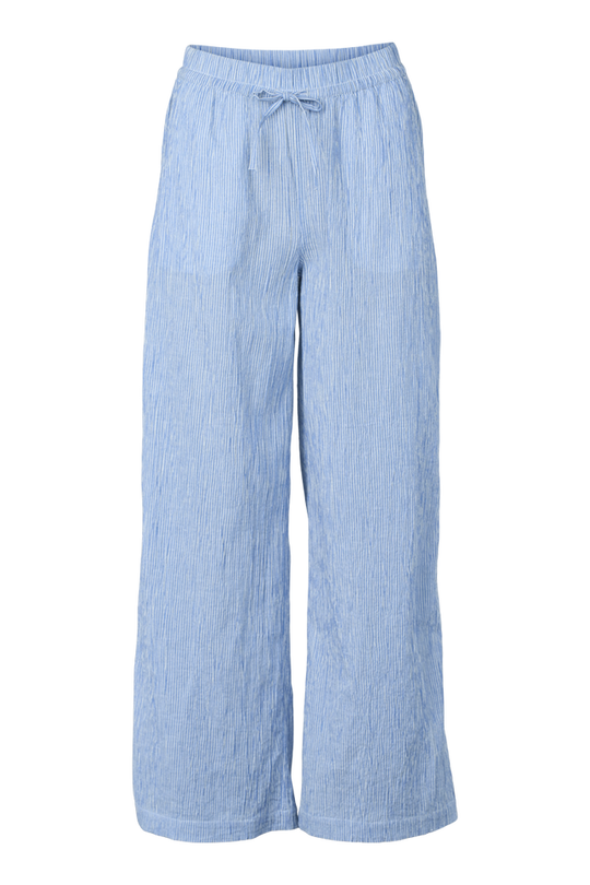 Basic Apparel Carol pants riviera – lette bukser i økologisk bomuld med elastik.