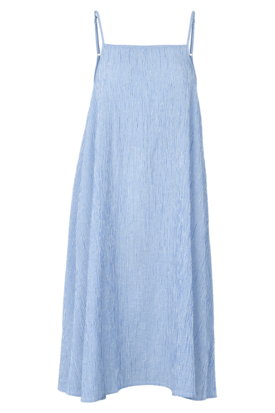 Basic Apparel Carol Strap kjole i riviera med løst fit og justerbare stropper.