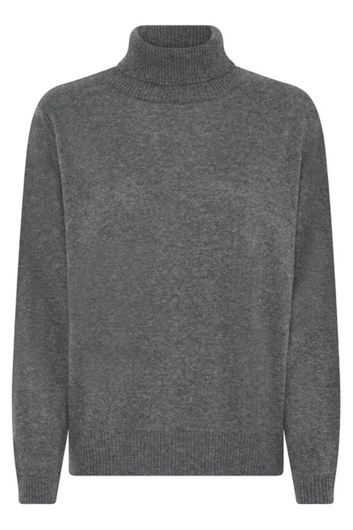 La Rouge | Sweater | Cassandra Knit Rollneck, dark grey melange