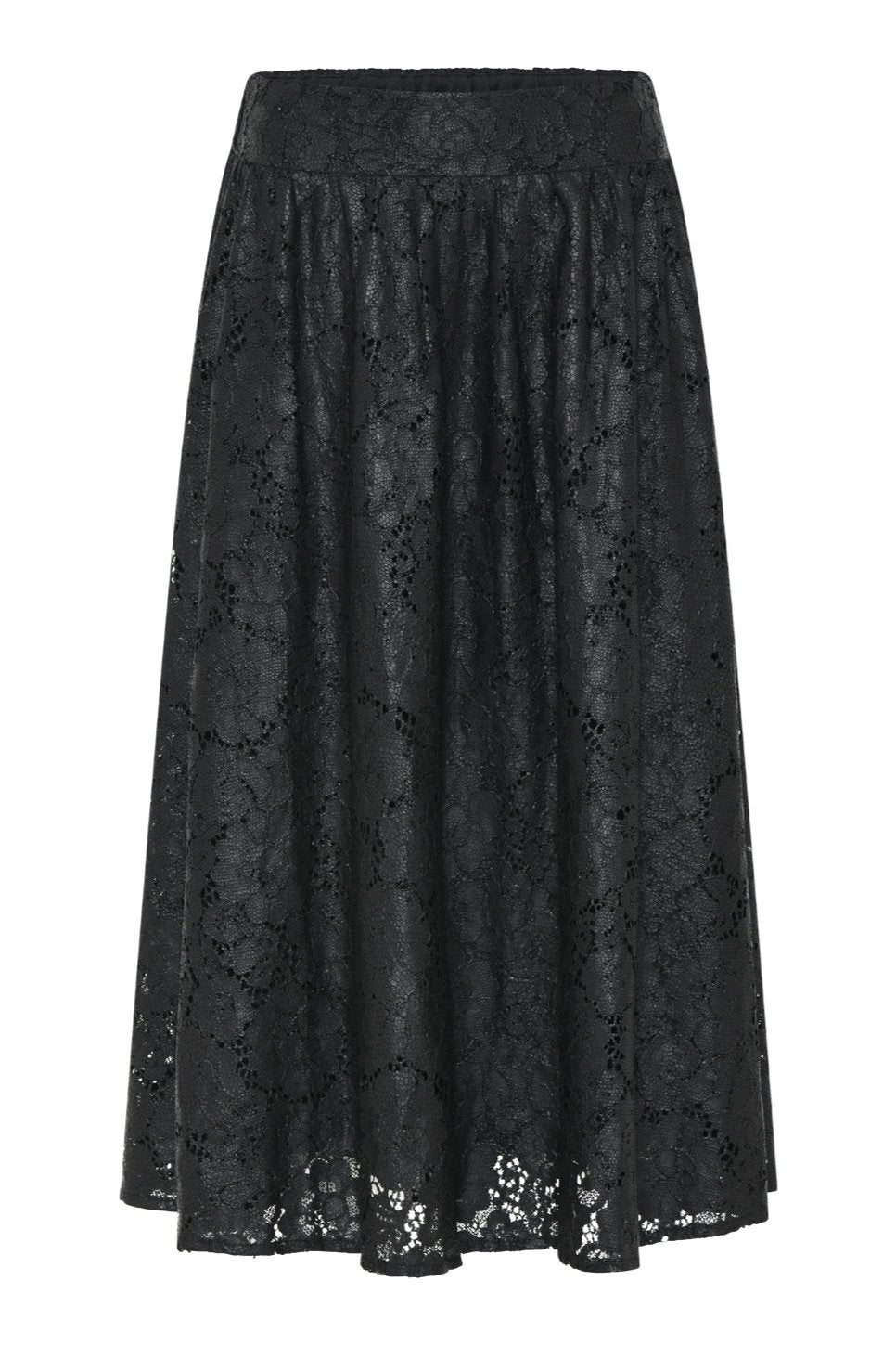 La Rouge Clara Lace Skirt – Sort Nederdel med Blonde Detaljer