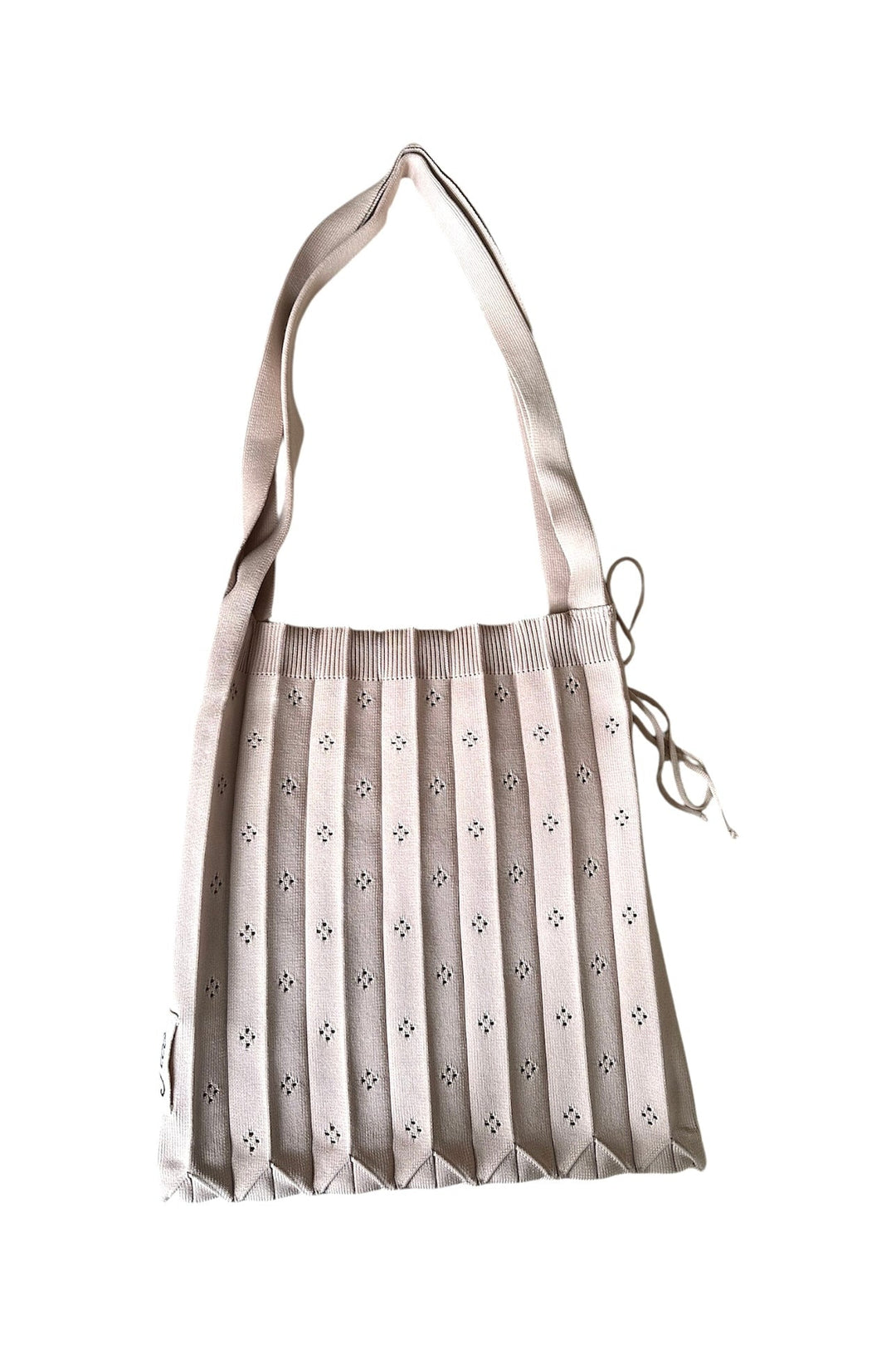 Pico Fleur Bag shopper i oyster pink med strikket struktur.