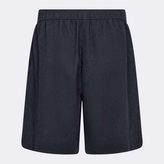 Leveté Room Naja 29 shorts i dark navy med elastisk talje.