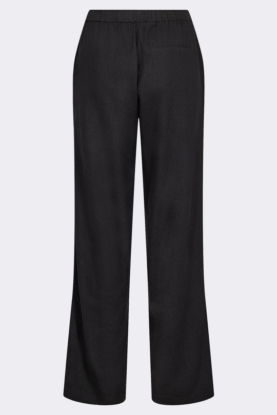 Leveté Room Naja 7 bukser i black – lette bukser med elastisk talje og lige ben.