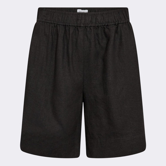 Leveté Room Naja 29 shorts i sort med elastisk talje.