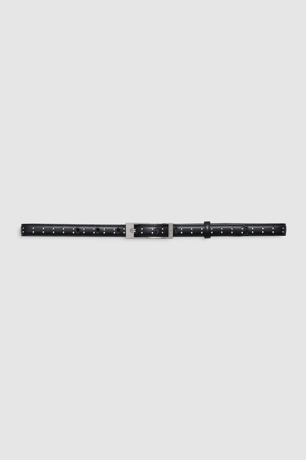 Anine Bing Elly Belt Studs Smooth Leather i black med dekorative nitter.