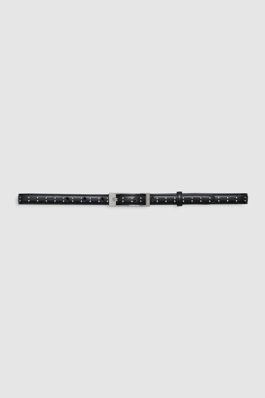 Anine Bing Elly Belt Studs Smooth Leather i black med dekorative nitter.