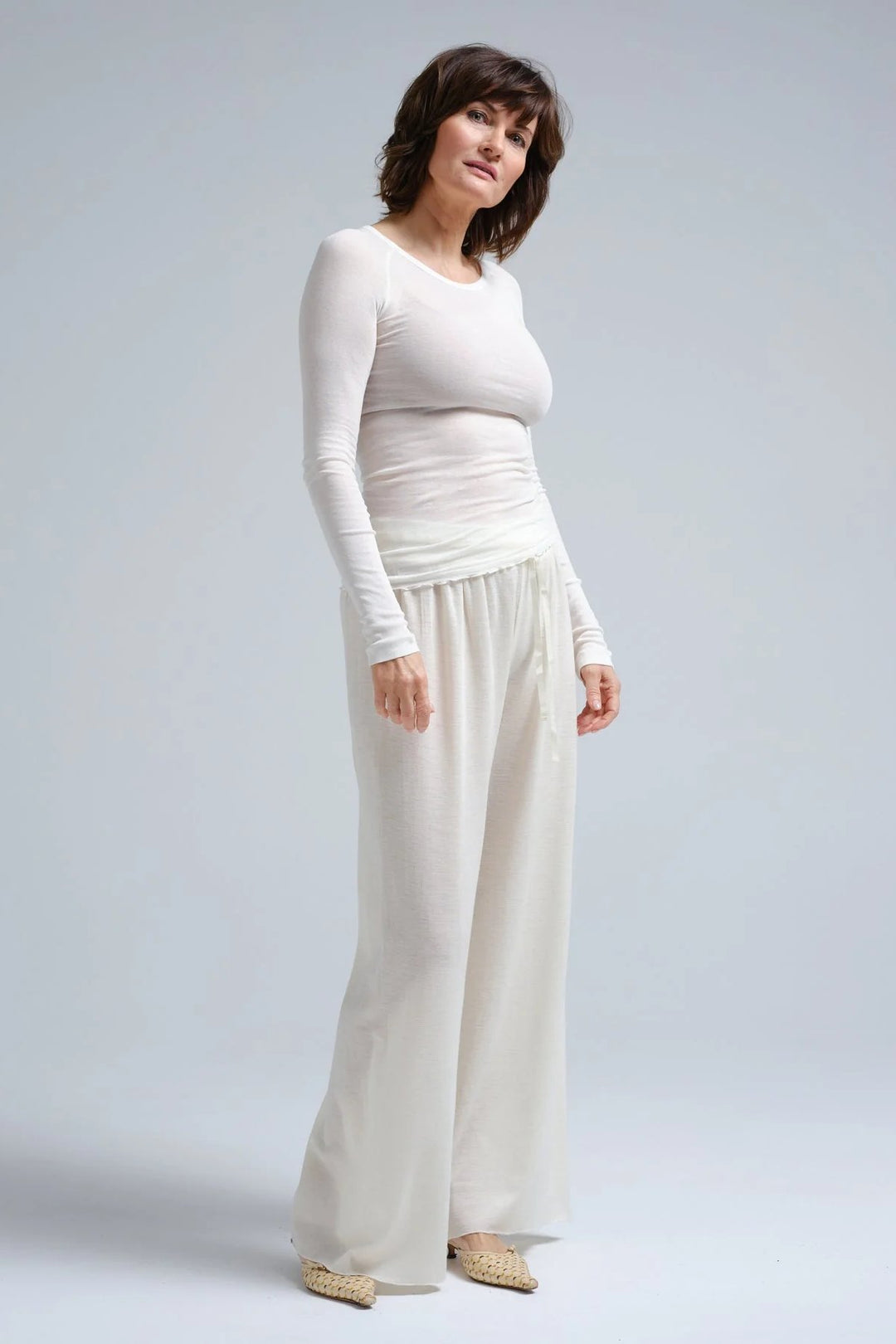Seamless Basic | Bluse | Elvira Cotton Long Sleeve, off-white