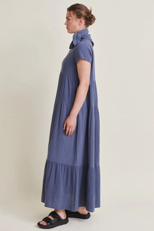 Basic Apparel | Kjole | Ember Layered Dress GOTS, vintage indigo