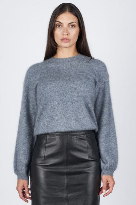 O'TAY | Striktrøje | Fabiana Blouse, grey