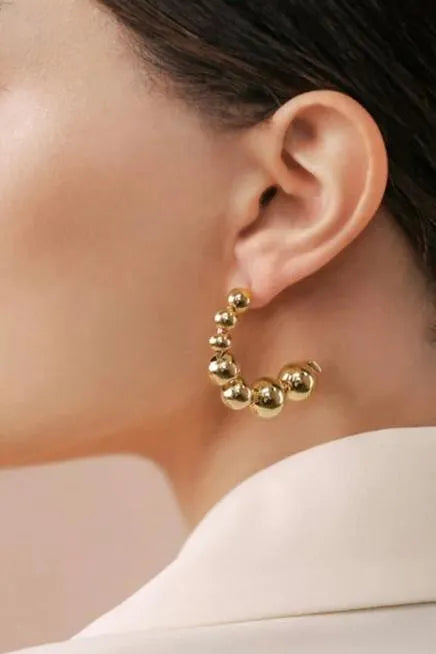 Øreringe | Federica Tosi Earrings Allison, 18 kt guldbelagt messing