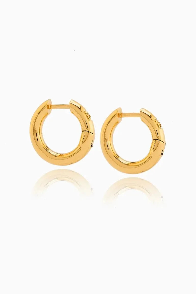 Federica Tosi | Øreringe | Hoops Eva Small, 18 kt guldbelagt messing