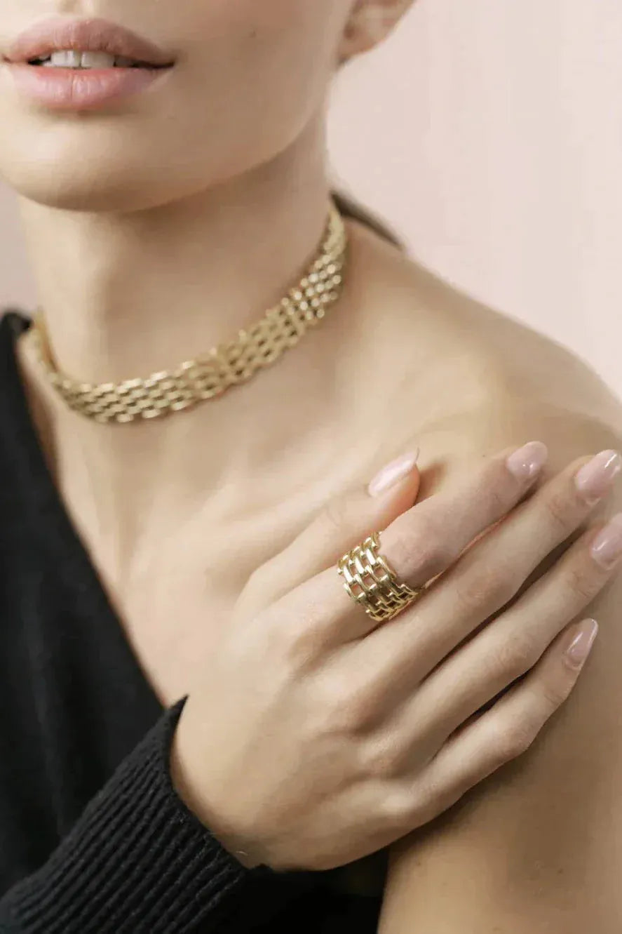  Fingerring | Federica Tosi Dalia ring, 18kt forgyldt bronze